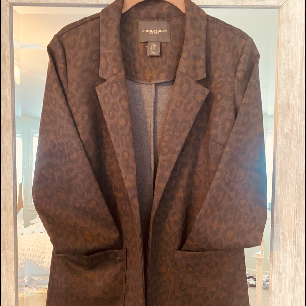Christian Siriano Women’s CHEETAH BLAZER SZ XS NWOT